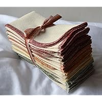 Heavy Duty-Paperless Towels, 2-Ply, Made from Natural Unbleached Cotton Birdseye Fabric - 11x12 inches (28x30.5 cm) Set of 10 in Assorted Earthtone Colors