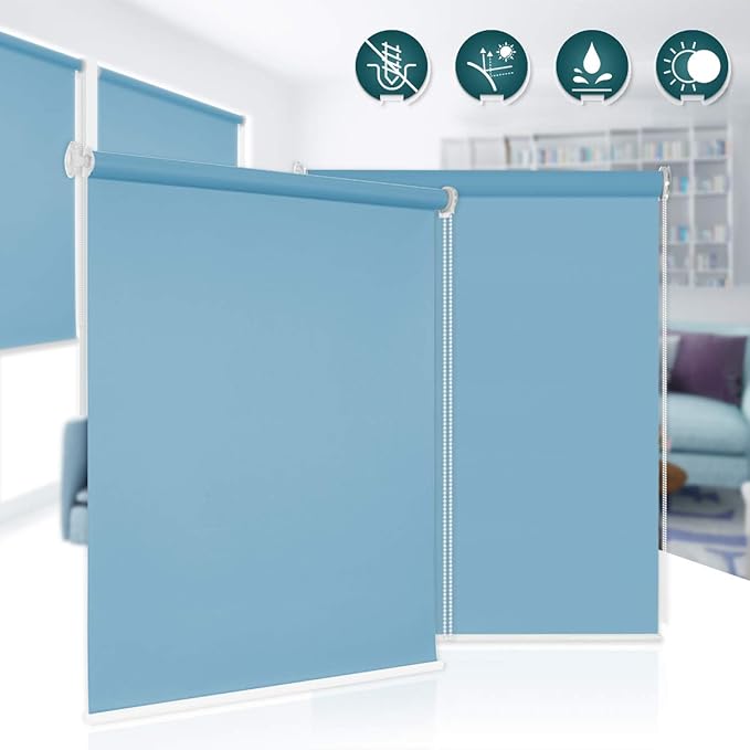 Amazon.de Grandekor Verdunkelungsrollo ohne Bohren Verstellbar