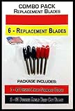 COMBO 45/60 -6 Standard Deep Cut Replacement Blades for Craft Cutting Machines, Bridge, Cricut, Foison, Explore