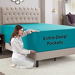 Empyrean Cal King Sheets deep Pocket Fitted - Teal