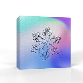 Canvas Wall Art - Snowflake Theme - Modern Home Art Stretched and Framed Ready to Hang - 12x12 inches