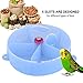 idalinya Bird Feeder Food Bird Pet Foraging Feeder Parrot Food Wheel Feeding Storage Box Toy Watering Treats(Blue)thumb 4