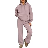 Trendy Queen Womens 2 Piece Outfits Lounge Fall Fashion Sets Oversized Sweatshirts Wide Leg Pants Sweatsuits Winter Clothes