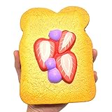 Kiibru Slow Rising Squishies Jumbo Strawberry Toast Scented Bread Squishy Kids Toys
