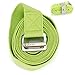Gradient Fitness Yoga Strap, Friction-Less Easy-Feed Buckle, Yoga Straps for Stretching, Super Soft Cotton/Polyester Blend Webbing, Yoga band, Free eGuide. (8 Feet) Green