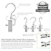 Pro Chef Kitchen Tools Stainless Steel Hanging Swivel Clip Hook - Set of 10 Swiveling Spring Clips with Hooks to Display Hang Boots, Caps, Hats, Laundry Hanger Metal Clothespin Clamps Replacement