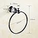 Kabter Crystal Series Brass Bathroom Hand Towel Ring, Oil-Rubbed Bronze
