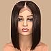 AllHairz Bob Haircut Style Lace Front Wigs Human Hair for Black Women Brazilian Virgin Human Hair Short Wigs 150 Density Slightly Bleached Knots Straight Glueless Lace Wig (10 Inches, Lace Front Wig)