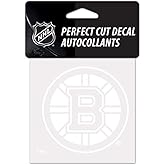 NHL Boston Bruins 4x4 Perfect Cut White Decal, One Size, Team Color
