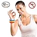 Hoont8482; Natural Mosquito Repellent Stretchable Wristband - Pack of 12 / Powerful Indoor & Outdoor Protection - Special Formulated Natural Plant-derived Ingredients - (Assorted Colors)