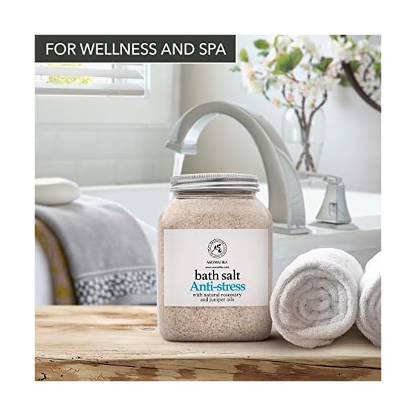 De-Stress-Bath-Salt-1300g-100-Natural-Pure-with-Essential-Oils-Rosemary-Juniper-Best-for-Good-Sleep-Relaxing-Calming-Body-Care-Beauty-Aromatherapy-Stress-Relief De-Stress Bath Salt 1300g - 100% Natural & Pure with Essential Oils Rosemary & Juniper - Best for Good Sleep - Relaxing…