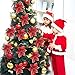 Zabrina 12 Pcs 5.11 in Christmas Tree Decorative Silk Flower Gold Poinsettia Bush and Red Poinsettia Bush Artificial Flowers Red Glitter Poinsettia Christmas Tree Ornaments (Pink)