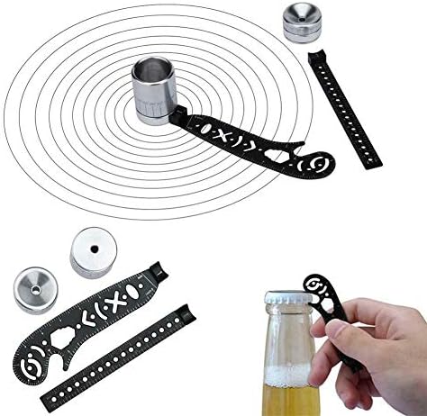 Argonv Design Drawing Curved Metallic Ruler Home Versatile Tool Mini Compass Protractor Combo Patterns for Notepad Designers Artists Architects Student
