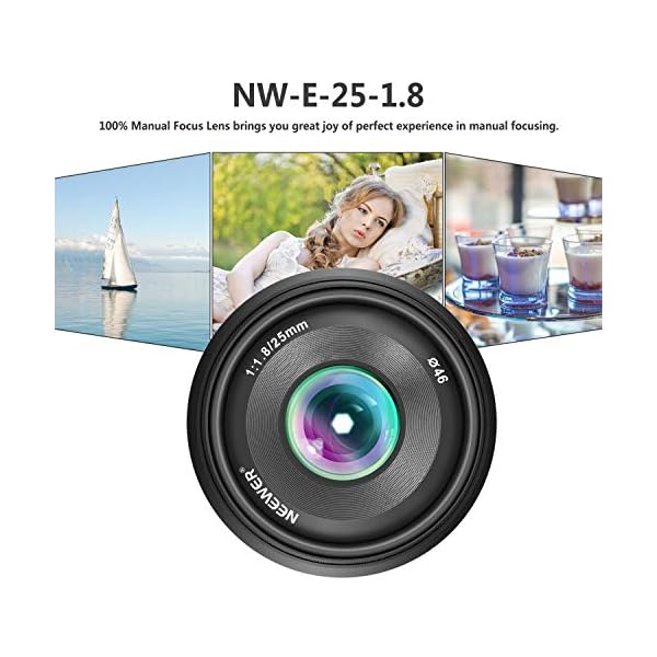 Neewer 25mm f / 1.8 Manueller Fokus haupt fixierte Objektiv für Fujifilm APS C Digital Mirrorless Kameras XPro2 XE3 XH2… – Bild 7