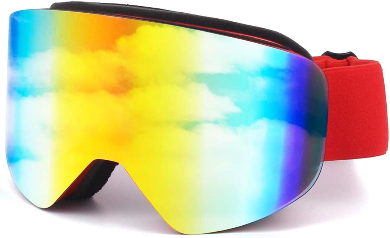 TYSKL Ski Snow Goggles for Men and Women, Anti-Fog Over Glasses Snowboard Goggles with UV Protection, Windproof Helmet Compatible Dual Lens Goggles for Skiing & Skating & Outdoor Sport,REVO Coating