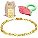 Raw Baltic Amber Teething Necklace for Babies - (Honey) Anti-Flammatory, Drooling & Teething Pain Reduce Properties & Natural Certificated Oval Baltic Jewelry for Christmas¡­...