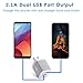 LOOGGO USB Wall Charger, Universal Dual USB 2.1AMP Wall Charger Plug Power Adapter Charger Block Cube for iPhone X/8/7/6 Plus, iPad, Samsung Galaxy S5/S6/S7 Edge, LG, ZTE, Motorola (Grey) 3-Pack