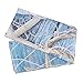 BROSHAN Beach Shower Curtains for Bathroom, Coastal Fishing Nets Seashells Conch Starfish on Wooden Board Ocean Bathroom Decor, Blue Waterproof Fabric Shower Curtain with Hooks