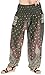 CandyHusky Elastic Waist Loose Fit Baggy Gypsy Hippie Boho Yoga Harem Pants (Green)