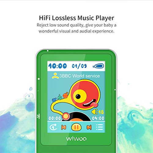 MP3 Player for Kids, Cartoon Kids MP3 Music Player Bear Paw Button Design, 1.8" LCD Screen, MP3 Player with Radio, Kids Games, Sleep Timer, Voice Recorder - Thumbnail 3