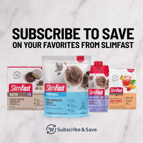 SLIMFAST MEAL REPLACEMENT SHAKE, ORIGINAL CREAMY MILK CHOCOLATE, 10G OF READY TO DRINK PROTEIN FOR WEIGHT LOSS, 11 FL. OZ BOTTLE, 4 COUNT (PACKAGING MAY VARY)