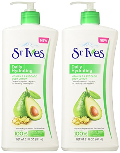 ST. IVES HYDRATING HAND & BODY LOTION MOISTURIZER FOR DRY SKIN VITAMIN E & AVOCADO MADE WITH 100% NATURAL MOISTURIZERS 21 OZ