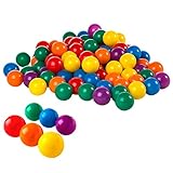 Intex 2-1/2" Fun Ballz - 100 Multi-Colored Plastic Balls, for Ages 2+ (Toy)