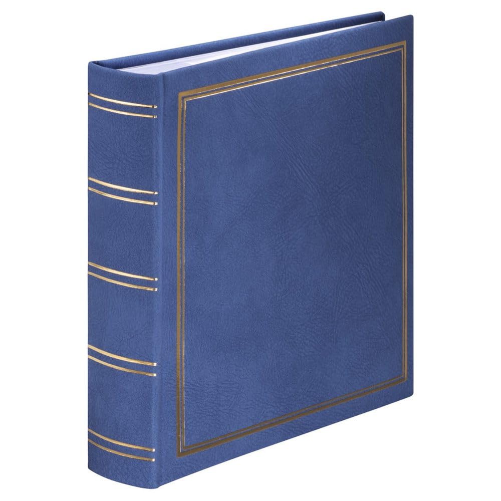 Hama London Memo Slip-in Photo Album 22.5 x 22.5cm (for 200 Photos 10 x 15 cm Format), Blue