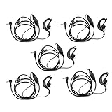 Raogoodcx® G Shape Clip-Ear Headset/Earpiece Mic for Motorola Talkabout 2 Two Way Radio Walkie Talkie MH230R MR350R MS350R MT350R MH230TPR MD200R FRS（Pack of 5）