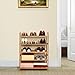 HOMFA Bamboo Shoe Rack 5-Tier Entryway Shoe Shelf Storage Organizer Free Standing Shelves