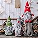 Plush Gnome - Christmas Faceless Doll Decoration - Soft Stuffed No Face Elf Toy - Swedish Xmas Seasonal Ornament - Holiday Present Gift Winter Table Centerpiece - Collectible Nordic Figurine (D Red)