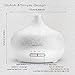 Essential Oil Diffuser 300ml Aroma Essential Oil Mist Humidifier and Waterless Auto Shut-Off for Home Office Bedroom Room Yoga Night Light(28White)