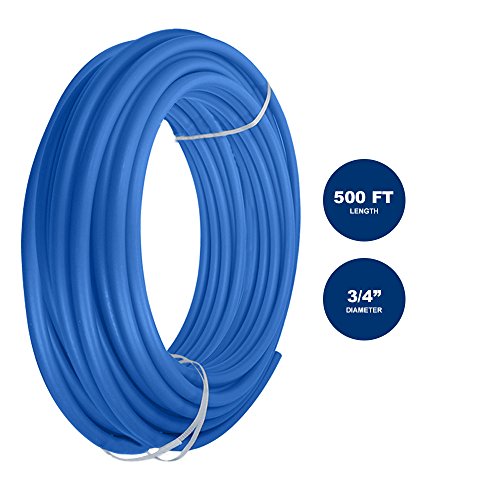 Pexflow PFW-B34500 PEX Potable Water Tubing Non-Barrier Pipe, 3/4 Inch x 500 Feet, Blue