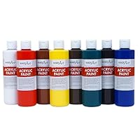 Handy Art 8 Color - 8 Ounce Primary Acrylic Paint Set, Assorted