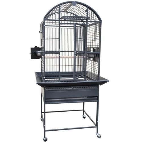 King's Cages 9002422 Parrot CAGE 24x22x60 Dome Top Bird Cage with New Locks (Gray/Silver) King's Cages 9002422 Parrot CAGE 24x22x60 Dome Top Bird Cage with New Locks (Gray/Silver)