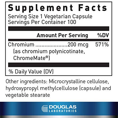 Douglas Laboratories Chromium 200 mcg Trace Mineral Supports
