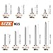 Rustark 210Pcs [#6 5/16'' to 1-1/2''] 304 Stainless Steel Flat Head Phillips Cross Wood Screw Drive Self-Drilling Screws Assortment Kit