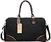 Fresion Canvas Duffel Leather Carry On Bag Weekend Overnight Tote Bag Men Shoe Pouch
