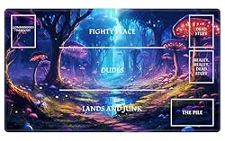 EDGFRTOIO Playmat with Zones for MTG Card Game