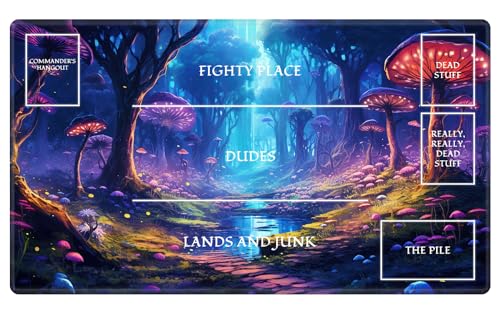 EDGFRTOIO Playmat with Zones for MTG Card Game
