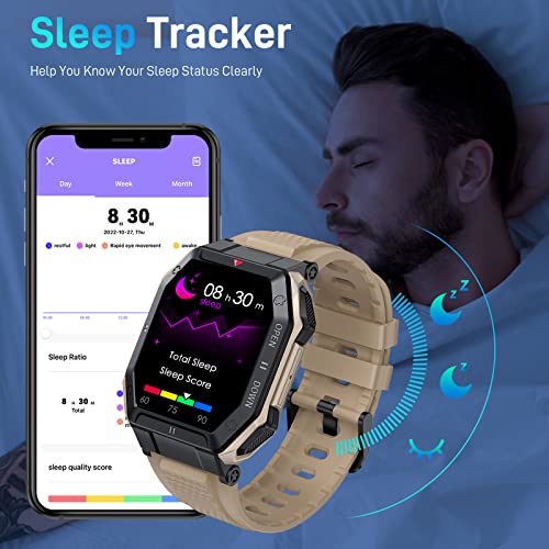 Smart Watch for Men (Answer/Make Call), Military Tactical Sports