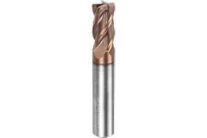 uxcell Carbide Square End Mill, 1/2" Diameter TiAlN Coated 4 Flutes Milling Bit Cutter, for Hardened Steel Stainless Steel Al