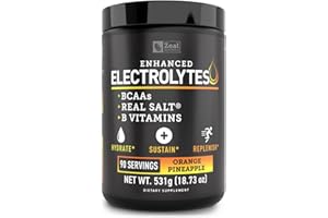 ZEAL NATURALS Enhanced Electrolyte Powder (Orange Pineapple | 90ct.) + BCAA, B-Vitamins & Real Salt® - Hydration Powder w Potassium, Sodium, Zinc, Magnesium for Hydration