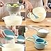 KALREDE Holiday Gift Idea-Plastic Mixing Bowls with Pour Spout for Kitchen– Large Mixing Bowl Set of 9– BPA Free Nesting Bowls Including Measuring Cups, Colander, Flour Sifter, Salad Bowl,Spatula