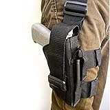 Freehawk Tactical Holster/Leg Holster/Drop Leg Bag/Gun Holster, Military Adjustable Right Leg Handgun Holster Pouch Airsoft Gun Holder Pistol Pack/Pouch/Case Bag for Hunting,Gun Training