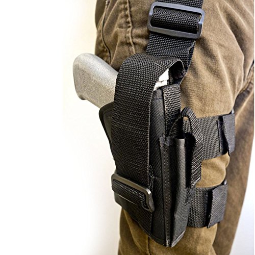 Freehawk Tactical Holster/Leg Holster/Drop Leg Bag/Gun Holster, Military Adjustable Right Leg Handgun Holster Pouch Airsoft Gun Holder Pistol Pack/Pouch/Case Bag for Hunting,Gun Training