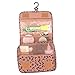 Portable Waterproof Travel Makeup Bag - Lady Color Foldable Organizer Travel Cosmetic Toiletry Bathroom Beach Bag for Women/Men, Shaving Kit with Hanging Hook for vacation (Leopard)
