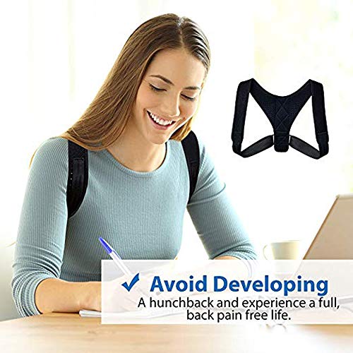 Taisk Posture Corrector, Back Posture Brace for Men and Women- Comfortable Upper Back Brace Clavicle Support Device for Thoracic Kyphosis and Shoulder - Thumbnail 3