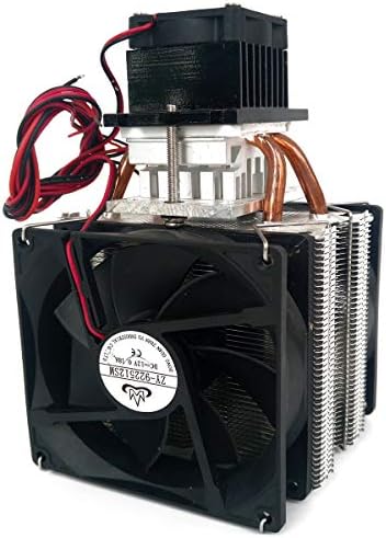 Thermoelectric Peltier Semiconductor Refrigeration 12715 GS Cooling System DIY Mini Air Conditioning Kit with Fan Device Compatible with Cooling Aquarium, Computer Pet Box and Fish Tanks