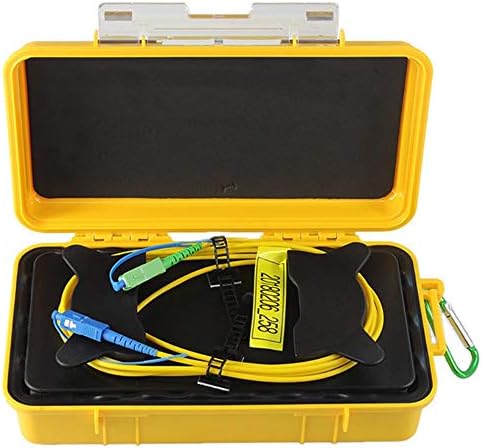 eTayson Fiber Optic OTDR Launch Cable Box G652D Singlemode 9/125 SC/UPC-SC/APC Connector Dead Zone Eliminator Fiber Box (1000M)